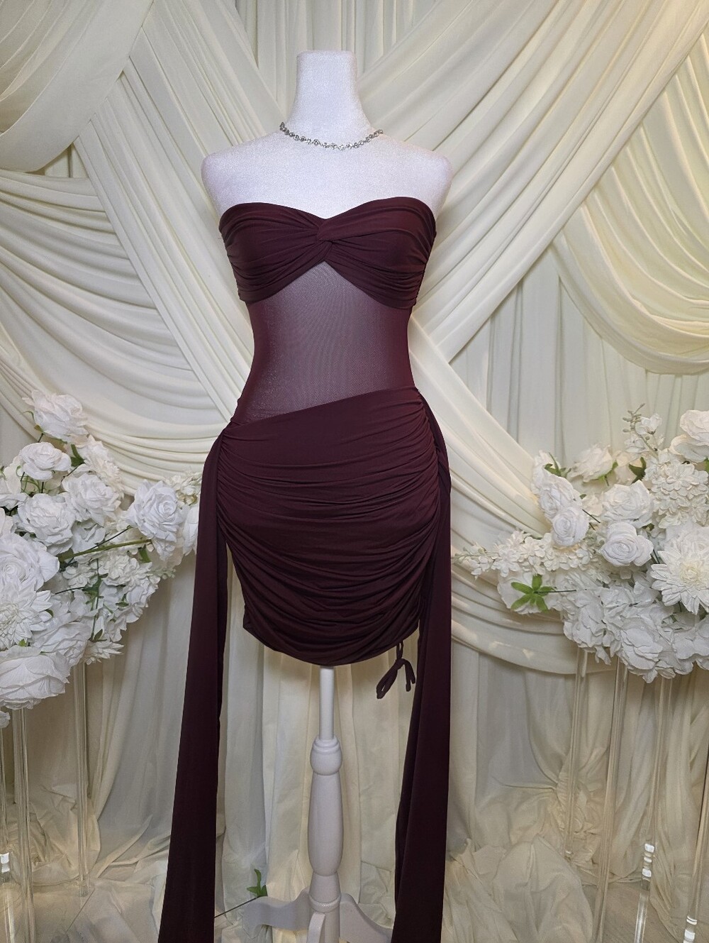 vestido baby boo largo Calanthe - Ciruela NWT $195